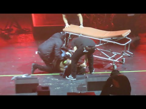 Pastor Joel Osteen breaks down in tears as he collapse on stage today due to