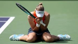 NEWS FLASH : Emma Raducanu cries uncontrollably after matching 26-year Serena Williams milestone to win Indian Wells…..