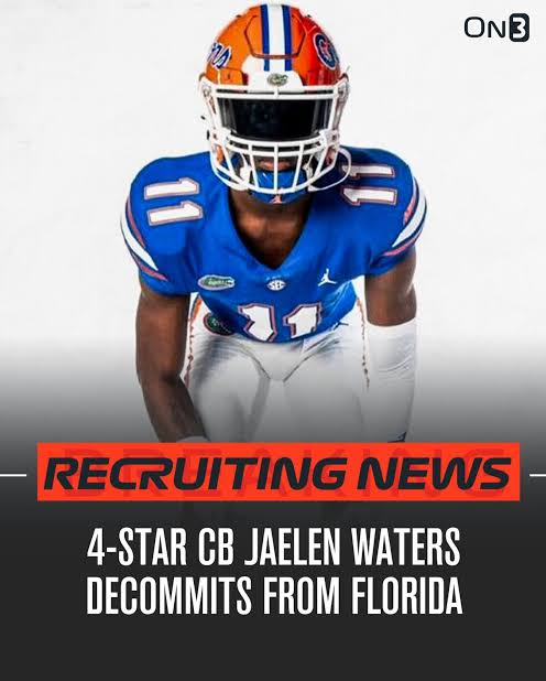 Breaking: Four-Star Cornerback Jaelen Waters Decommits from Florida Gators, Citing Personal Challenge and …. See more